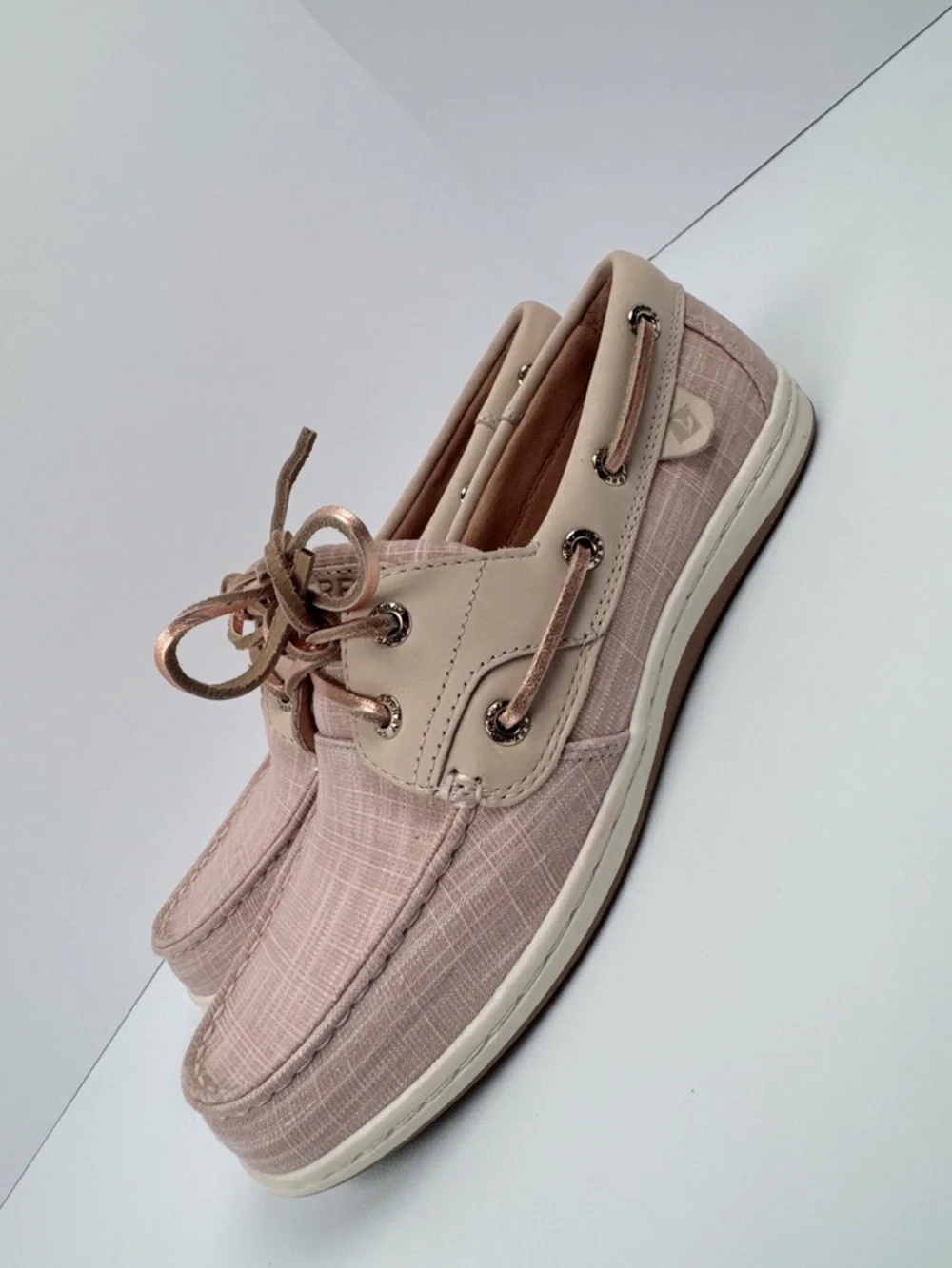Sperry Songfish Linen Boat Casual Shoe Women's Pink Sparkle Size 7.5 - Picture 5 of 8